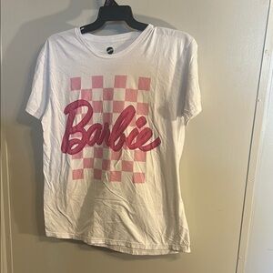 Barbie Pink and White Short Sleeve Tee